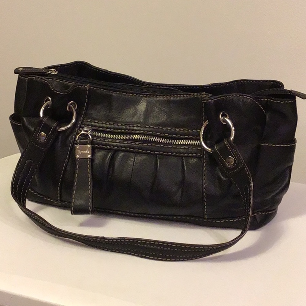 Tignanello black leather bag